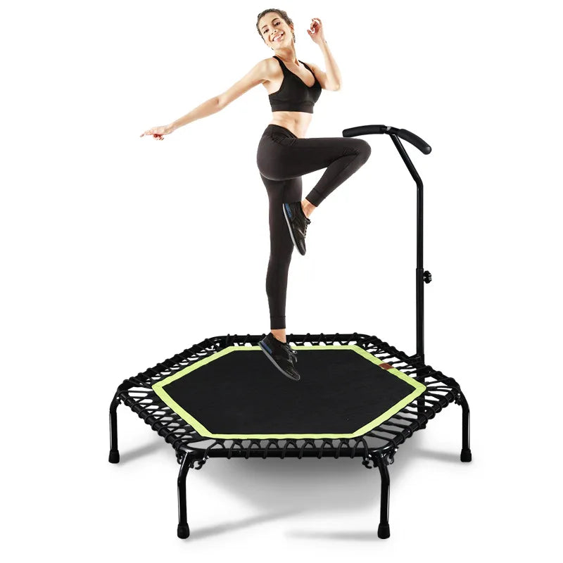 Mini Trampoline with Handle for Indoor and Outdoor Fitness