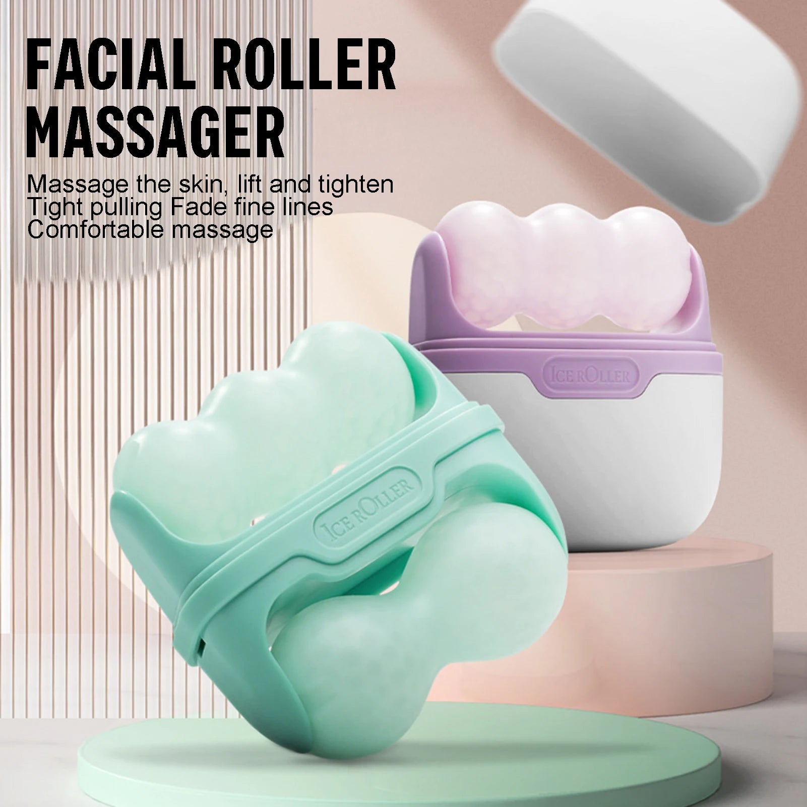 Ice Roller for Face and Body Skin Care - Double Head Cooling Therapy for Women
