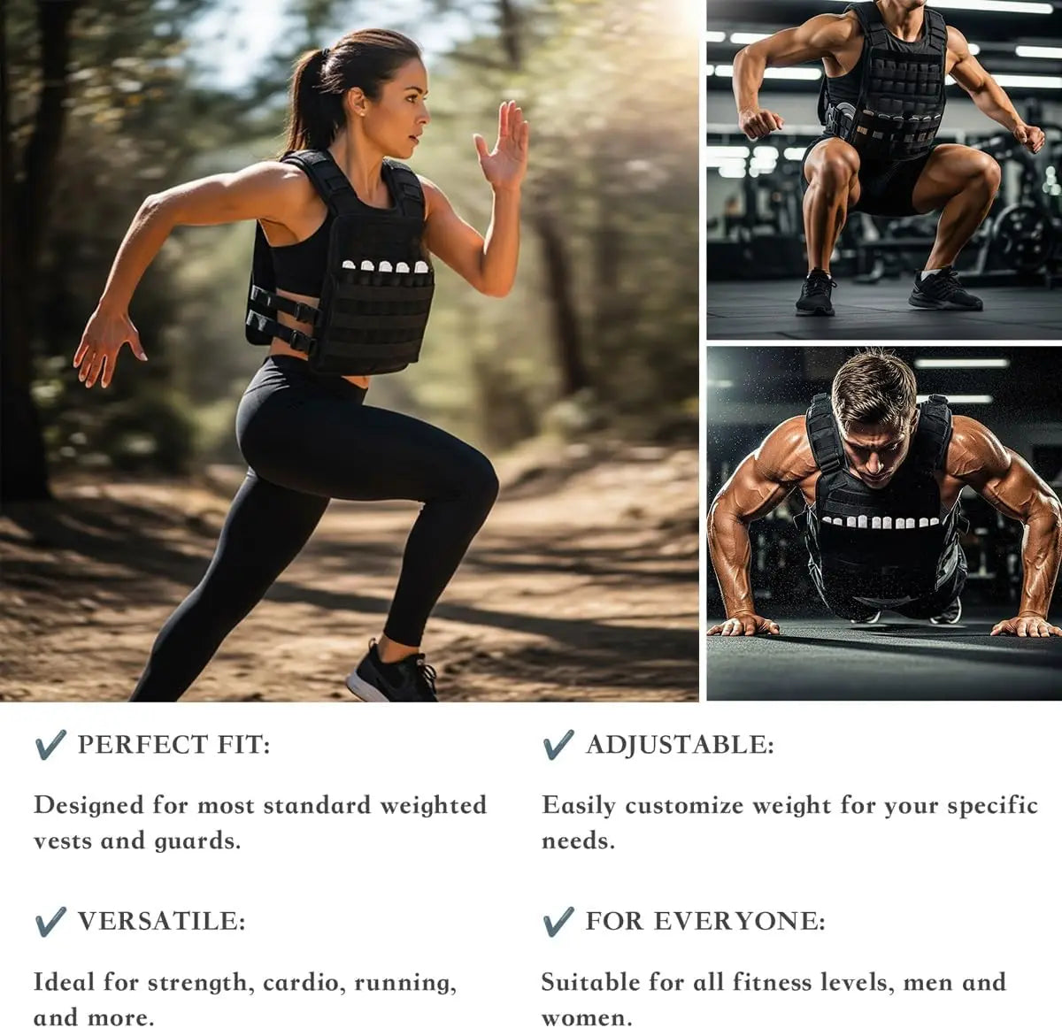 Adjustable Weight Vest for Women and Men