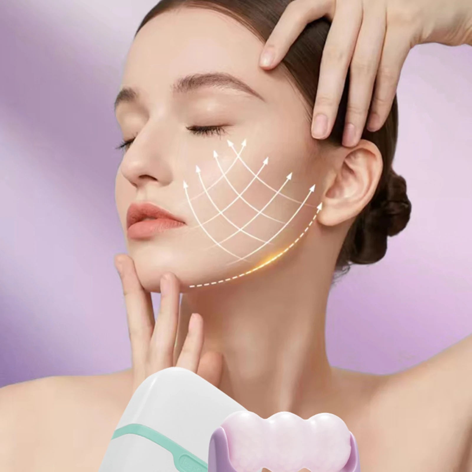 Ice Roller for Face and Body Skin Care - Double Head Cooling Therapy for Women